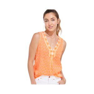 NWOT $118 Vineyard Vines Pineapple Border Print Sleeveless Top Size XS
